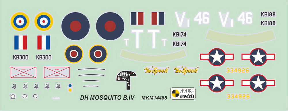Mark I Models MKM14485 1:144 deHavilland Mosquito B.VII/B.XX/F-8 Canadian Mossie