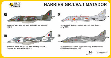 Mark I Models MKM14487 Harrier GR.1/VA.1 Matador 1:144
