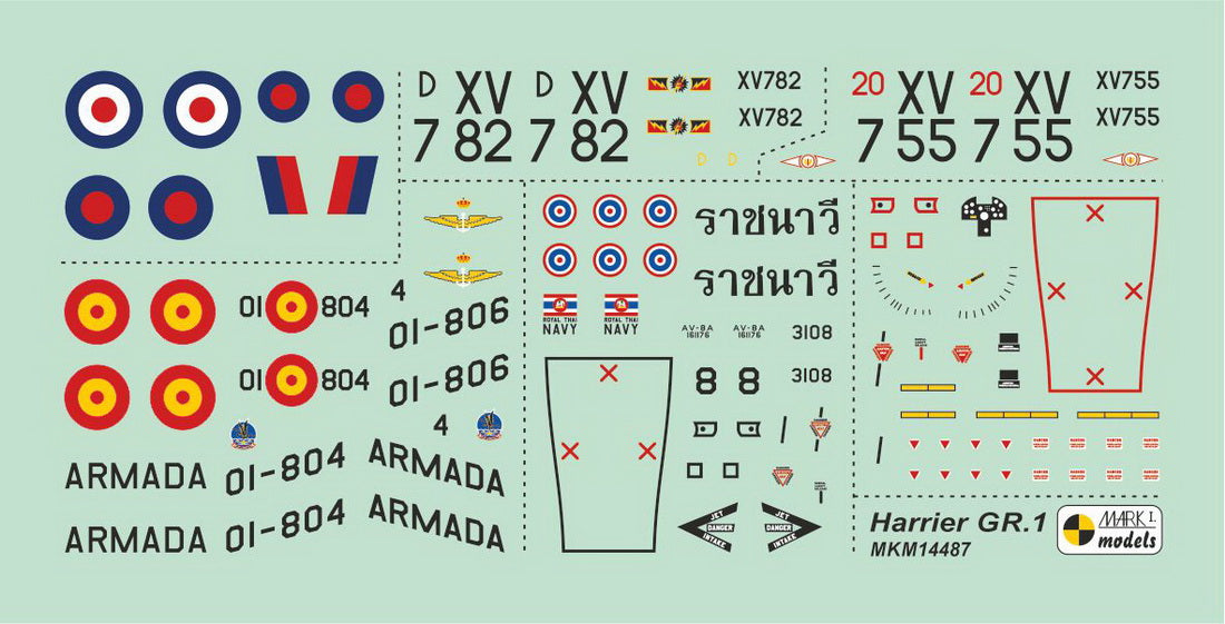 Mark I Models MKM14487 Harrier GR.1/VA.1 Matador 1:144