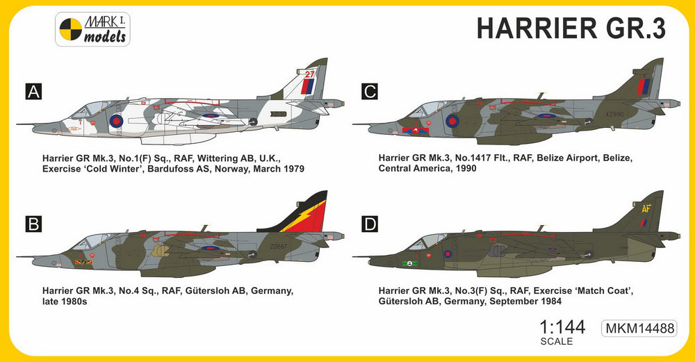 Mark I Models MKM14488 Harrier GR.3 Laser Nose 1:144