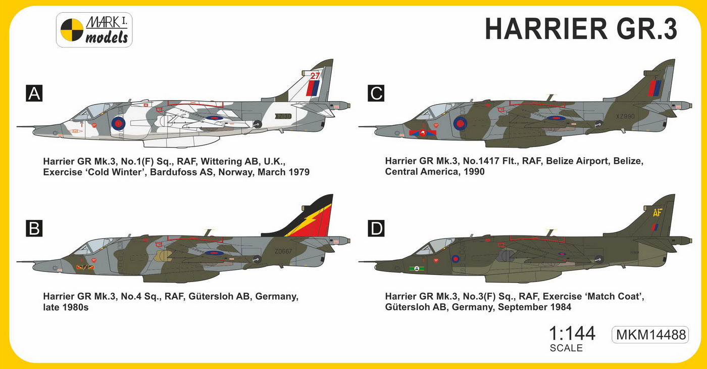 Mark I Models MKM14488 Harrier GR.3 Laser Nose 1:144