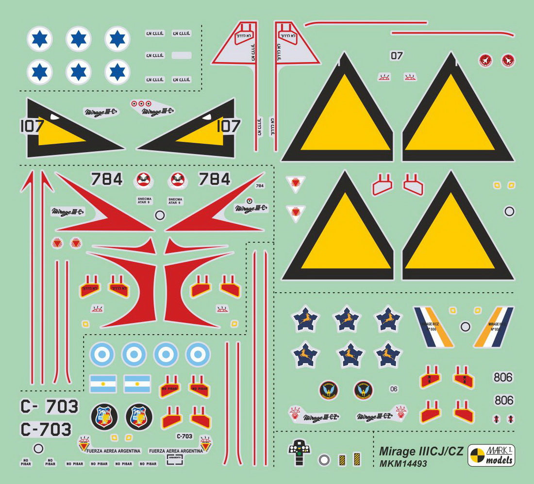 Mark I Models MKM14493 1:144 Dassault_Mirage IIICJ/CZ 'Mach 2 Warrior'