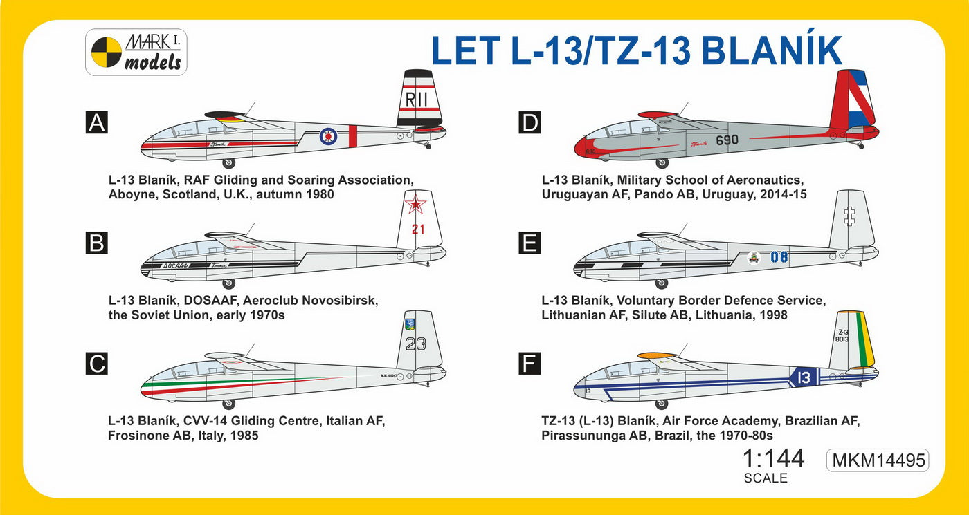 Mark I Models MKM14495 1:144 Let L-13/TZ-13 Blanik 'in Military Service'