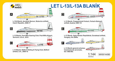 Mark I Models MKM14496 1:144 Let L-13/L-13A Blanik 'Aeroclub Workhorse'