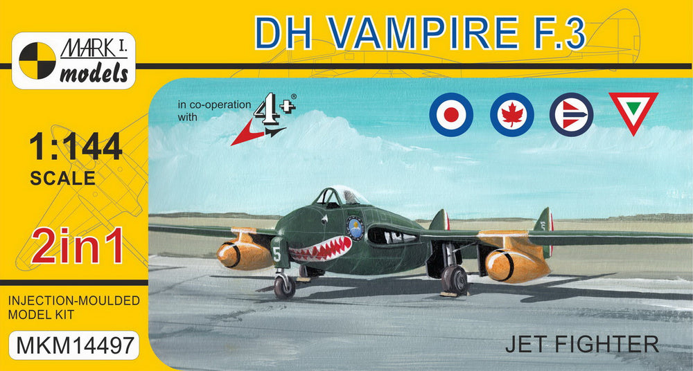 Mark I Models MKM14497 1:144 de Havilland Vampire F.3 'Jet Fighter'