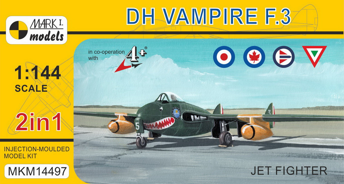 Mark I Models MKM14497 1:144 de Havilland Vampire F.3 'Jet Fighter'