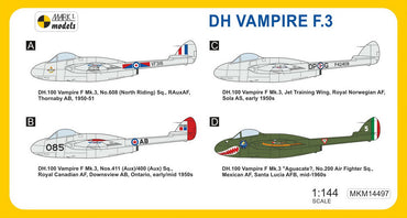 Mark I Models MKM14497 1:144 de Havilland Vampire F.3 'Jet Fighter'