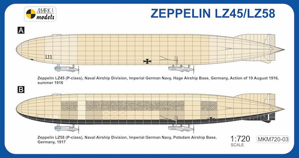Mark I Models MKM720-03 1:720 Zeppelin P-class LZ45/LZ58 'Naval Raiders'