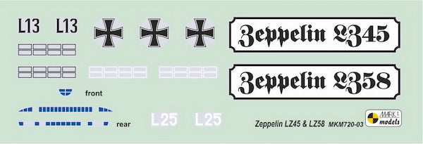 Mark I Models MKM720-03 1:720 Zeppelin P-class LZ45/LZ58 'Naval Raiders'