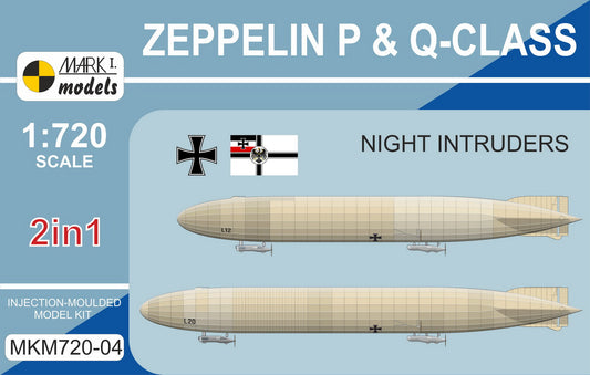 Mark I Models MKM720-04 1:720 Zeppelin P & Q-class 'Night Intruders'