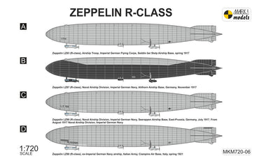 Mark I Models MKM720-06 1:720 Zeppelin R-class 'Groskampf-Typ' Rigid airships