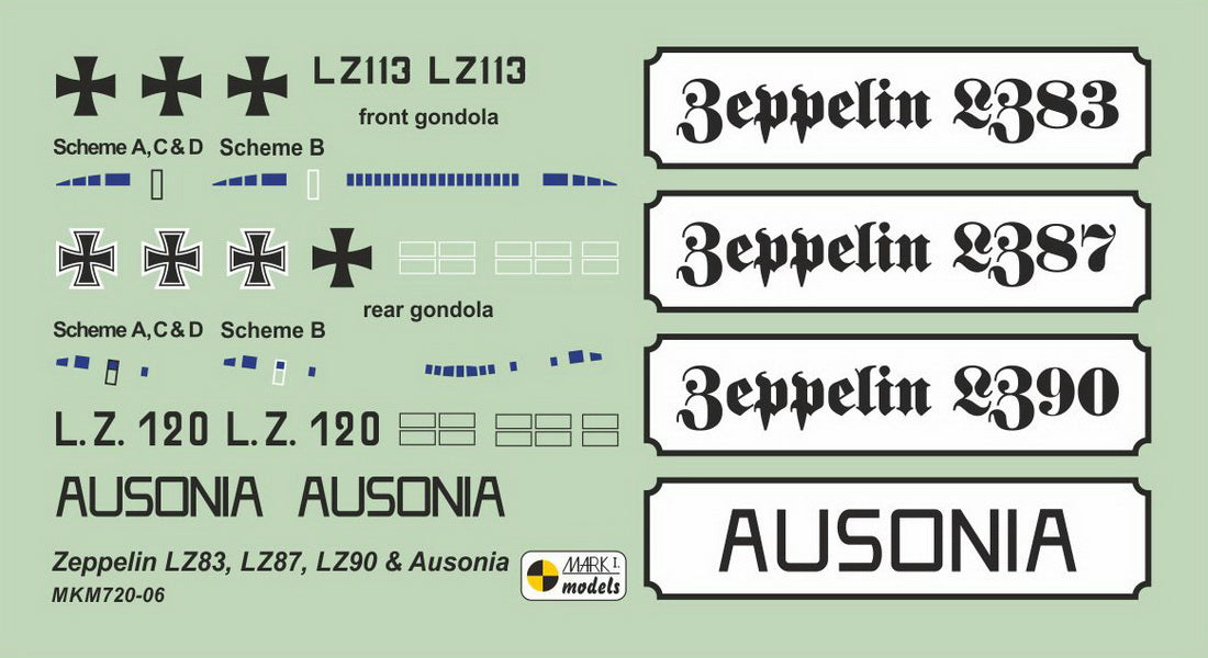 Mark I Models MKM720-06 1:720 Zeppelin R-class 'Groskampf-Typ' Rigid airships
