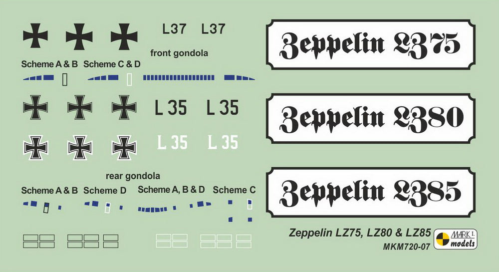 Mark I Models MKM720-07 1:720 Zeppelin R-class 'Super-Zeppelin' Rigid airships