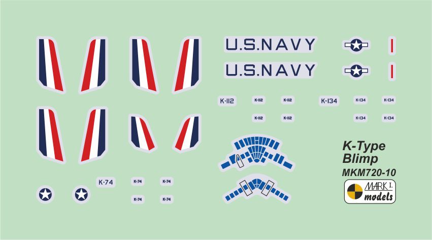 Mark I Models MKM720-10 1:720 K-type Blimp