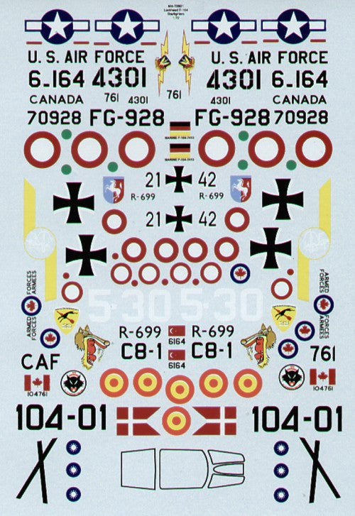 Model Alliance ML48108 1:48 On Target Lockheed F-104 Starfighters
