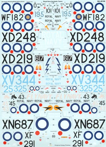 Model Alliance ML48196 RN Aerobatic Teams Hawker Sea Hawk 1:48