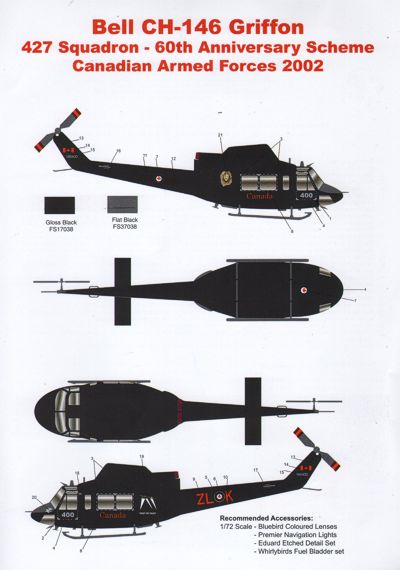 Model Alliance ML489005 1:48 Bell CH-146 Griffon Canadian Air Force