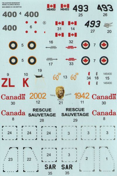 Model Alliance ML489005 1:48 Bell CH-146 Griffon Canadian Air Force