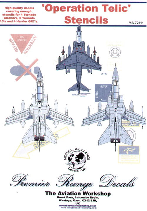 Model Alliance ML72111 Operation Telic Stencil Tornado/Harrier 1:72