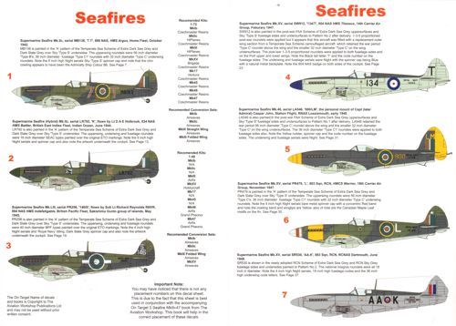 Model Alliance ML72118 1:72 On Target Seafires