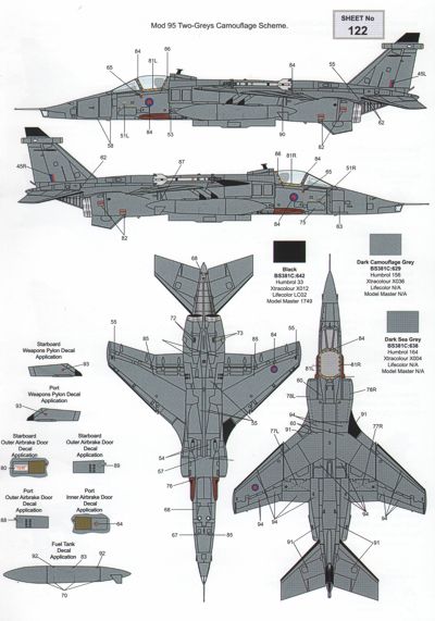 Model Alliance ML72122 Jaguar GR.1/GR.5 Multi-Scheme Decals 1:72