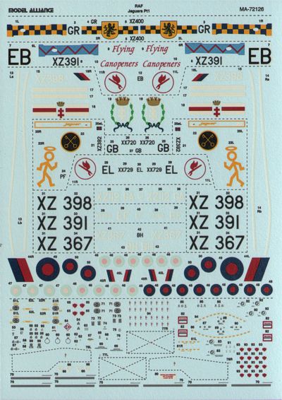 Model Alliance ML72122 Jaguar GR.1/GR.5 Multi-Scheme Decals 1:72