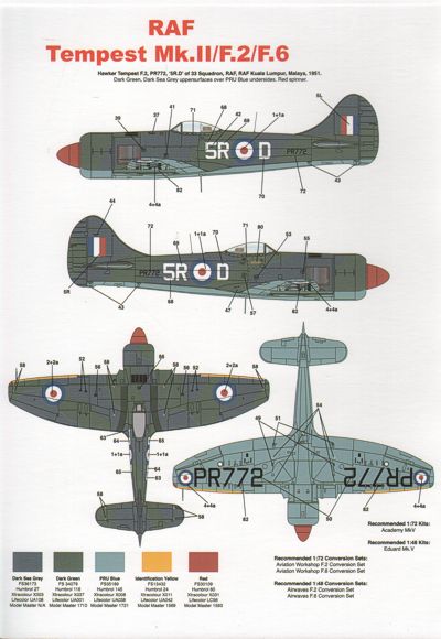 Model Alliance ML729021 1:72 Hawker Tempest Mk.II/F.2/F.6 Post War