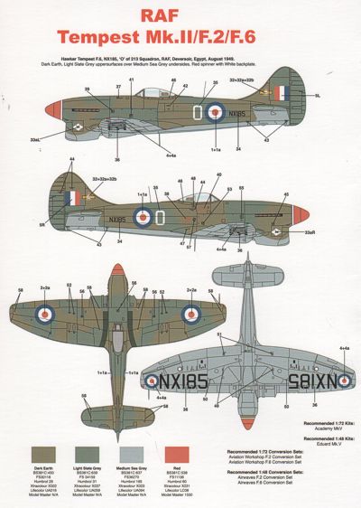 Model Alliance ML729021 1:72 Hawker Tempest Mk.II/F.2/F.6 Post War