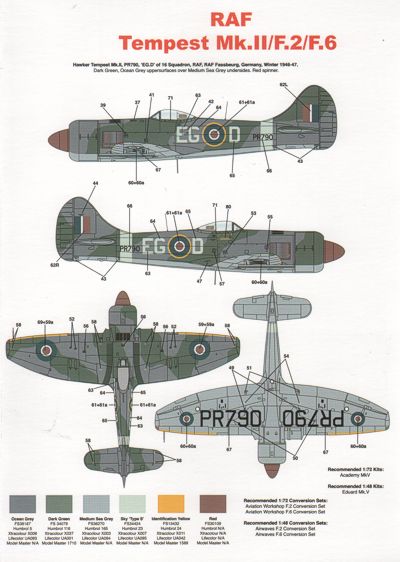 Model Alliance ML729021 1:72 Hawker Tempest Mk.II/F.2/F.6 Post War
