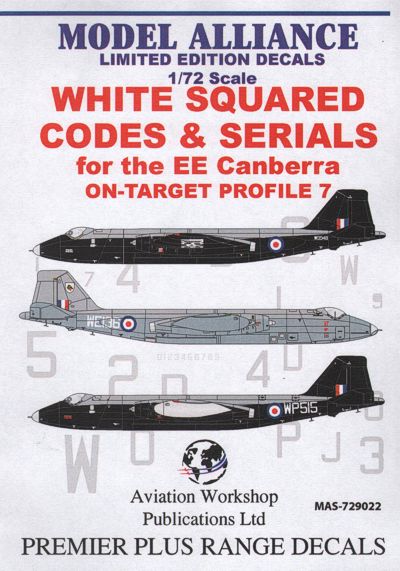 Model Alliance ML729022 1:72 White Squared Codes & Serials for BAC/EE Canberras