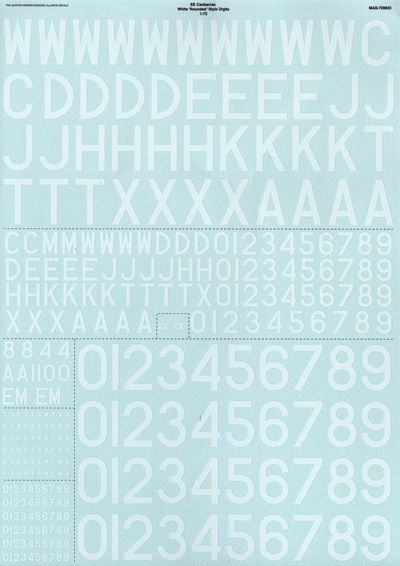 Model Alliance ML729023 1:72 White Rounded Codes & Serials for BAC/EE Canberras
