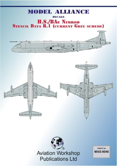 Model Alliance ML729046 1:72 BAe Nimrod MR.1 Stencil Data