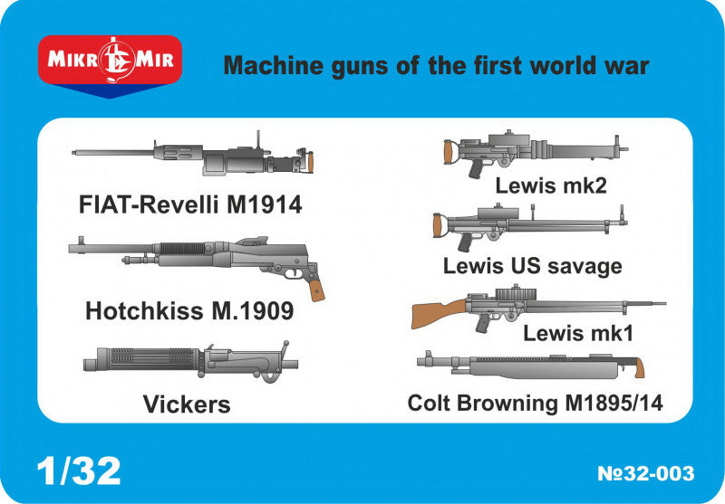 Mikro-Mir MM32-003 1:32 Machine guns of the first world war