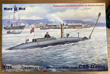 Mikro-Mir MM35-026 1:35 CSS David American Civil War-era torpedo boat.