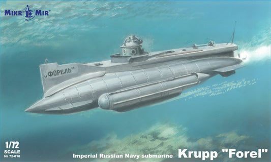 Mikro-Mir MM72-018 1:72 Krupp 'Forel' Imperial Russian Navy submarine.