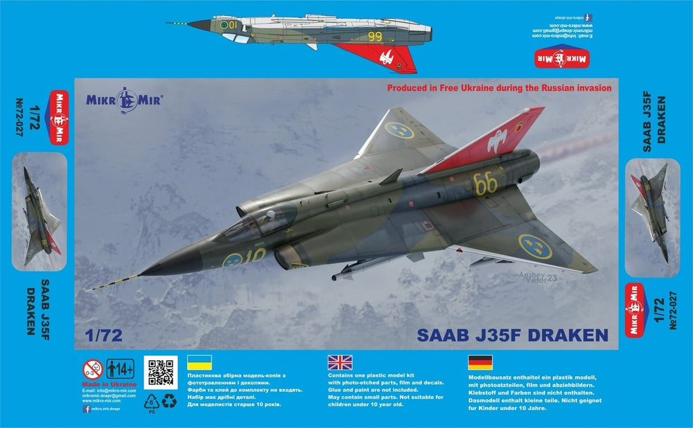 Mikro-Mir MM72-027 1:72 Saab J-35F Draken