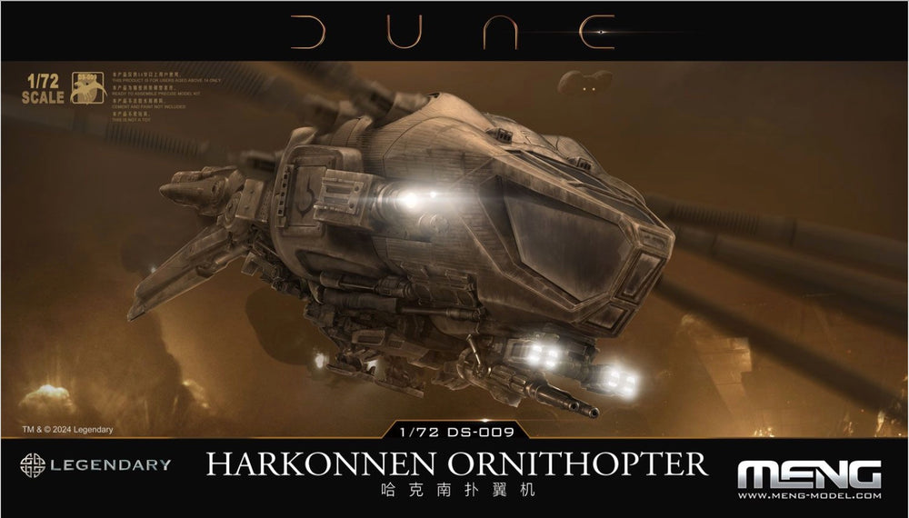 Meng Model MMDS-009 Harkonnen Ornithopter from Dune 1:72 Model Kit