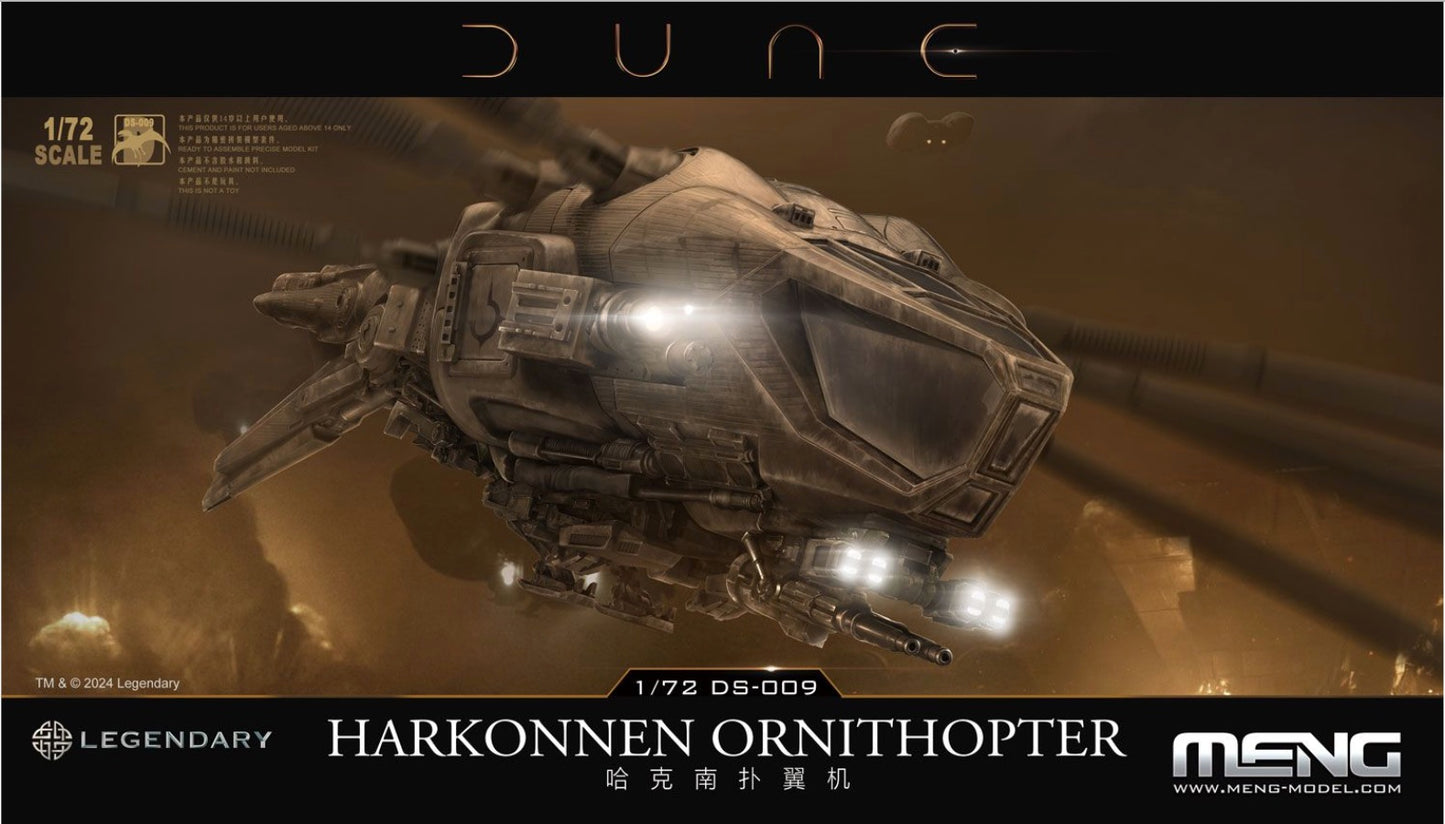 Meng Model MMDS-009 Harkonnen Ornithopter from Dune 1:72 Model Kit