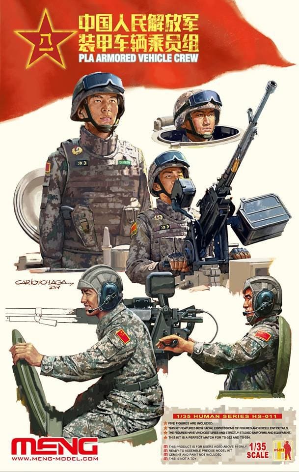 Meng Model MMHS-011 PLA Armoured Vehicle Crew 1:35 Model Kit