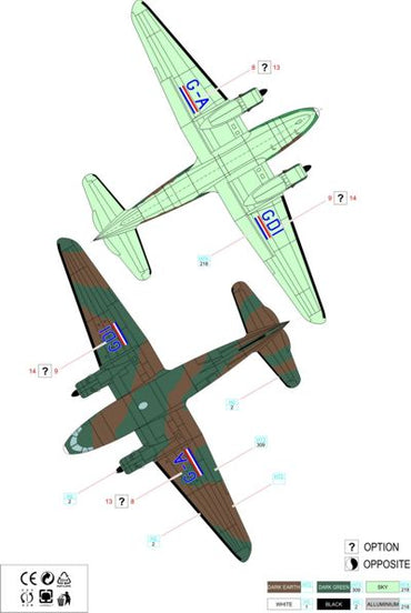 Maestro Models MMMD7208 1:72 Curtiss C-46 Commando decals BOAC