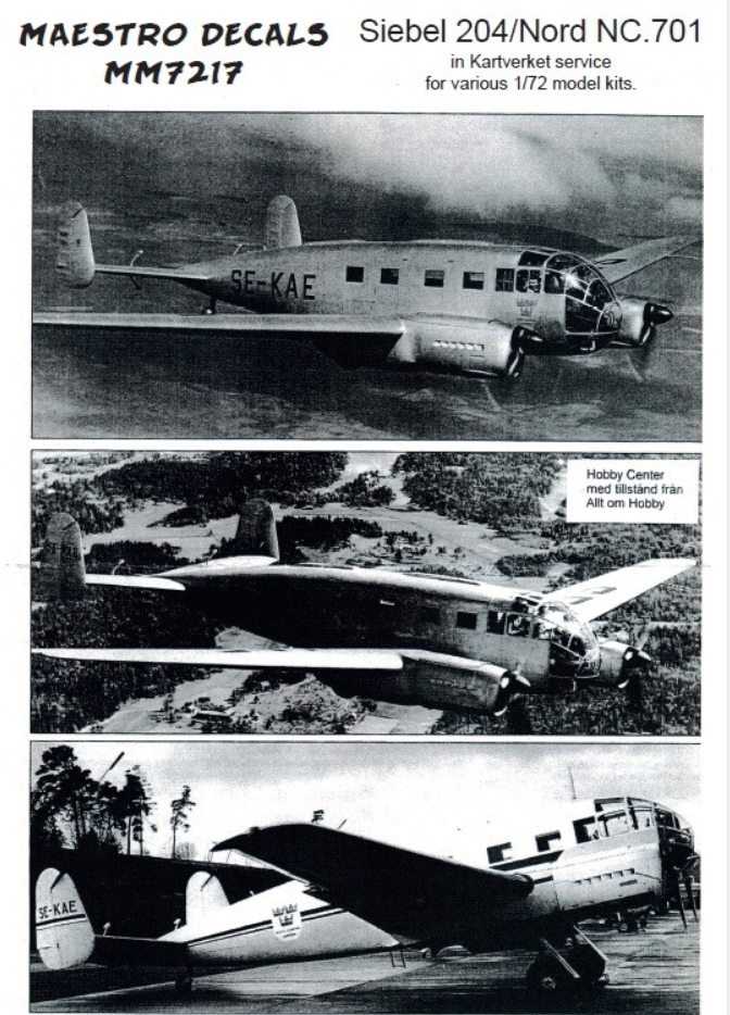 Maestro Models MMMD7217 Siebel / Nord NC.701 Kartverket 1:72