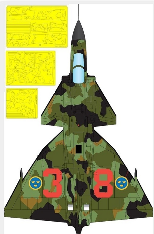 Maestro Models MMMK3202 1:32 Saab Viggen splinter camouflage mask