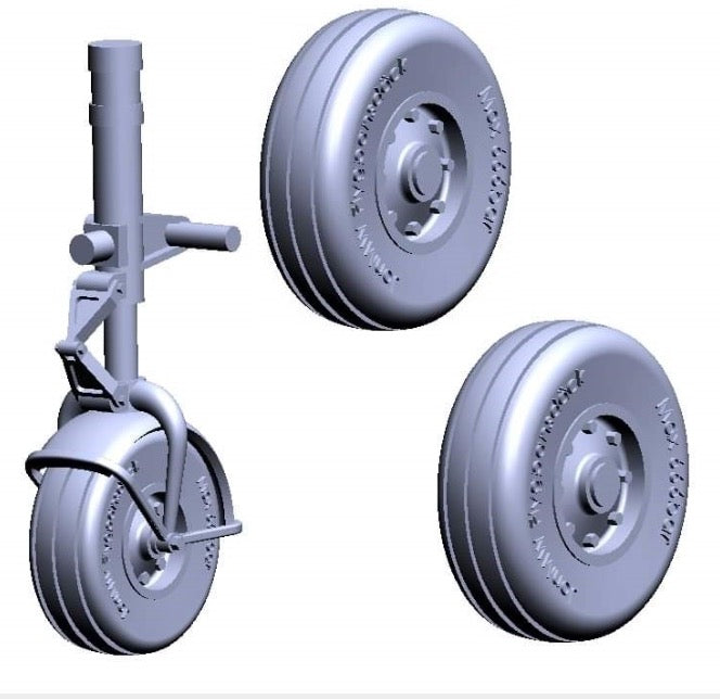 Maestro Models MMMK4946 1:48 Saab 105 Sk60 nose gear + main wheels 3D-printed