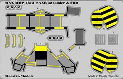 Maestro Models MMMP4812 1:48 Saab 32 'Lansen' ladder and FOD set