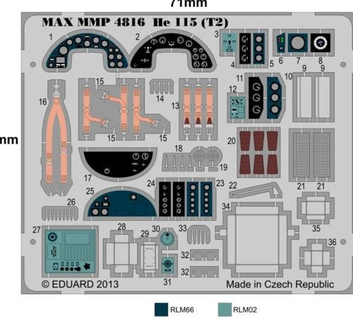 Maestro Models MMMP4816 1:48 Heinkel He-115 detail set