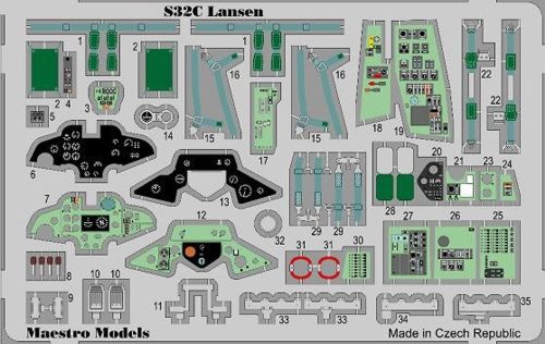 Maestro Models MMMP4871 1:48 S32C 'Lansen' cockpit interior set PRE-PAINTED