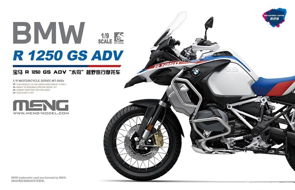 Meng Model MMMT-005S BMW R 1250 GS ADV 1:9 Model Kit