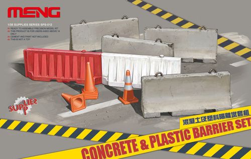Meng Model MMSPS-012 Concrete and Plastic barriers 1:35 Model Kit