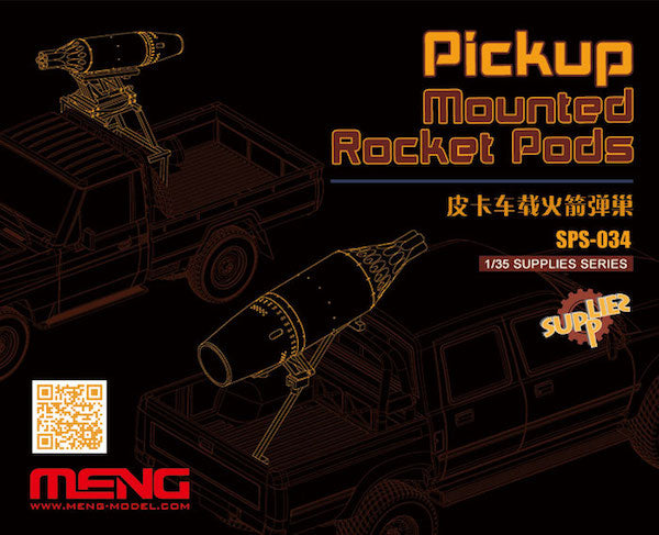 Meng Model MMSPS-034 Pickup Mounted Rocket Pods 1:35 Model Kit