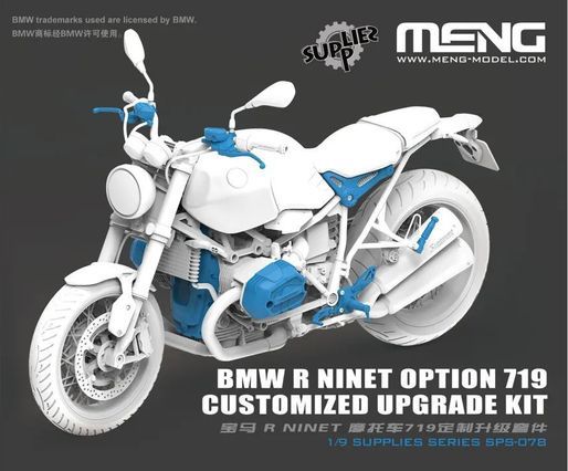 Meng Model MMSPS-078 BMW R nine T, 719 Upgrade Kit 1:9 Model Kit